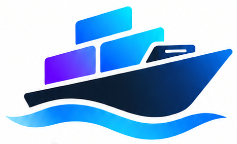 Shipped container ship logo